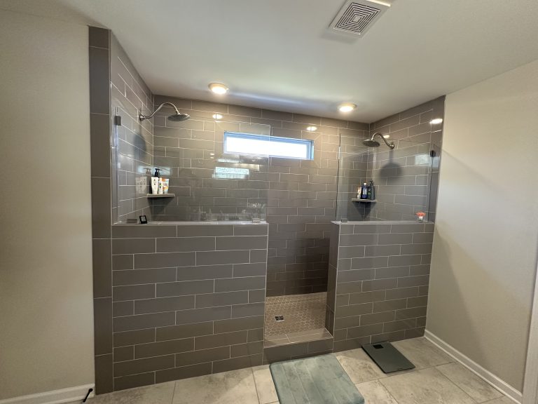 Bathroom with shower and walk-in shower