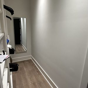 white walls with mirror