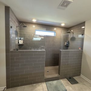 Bathroom with shower and walk-in shower