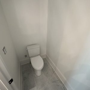 Small bathroom with white toilet
